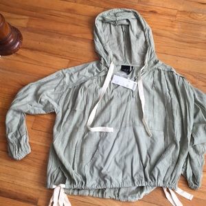 Sage green gauze top